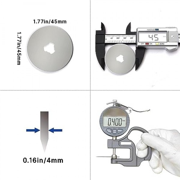 예술 공예 퀼팅용 45mm 로터리 커터 블레이드 5팩