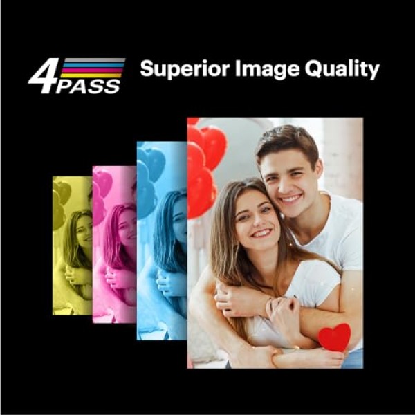 KODAK 미니 2 레트로 4PASS 휴대용 포토 프린터(2.1x3.4인치) + 68매 선물 번들, 노란색