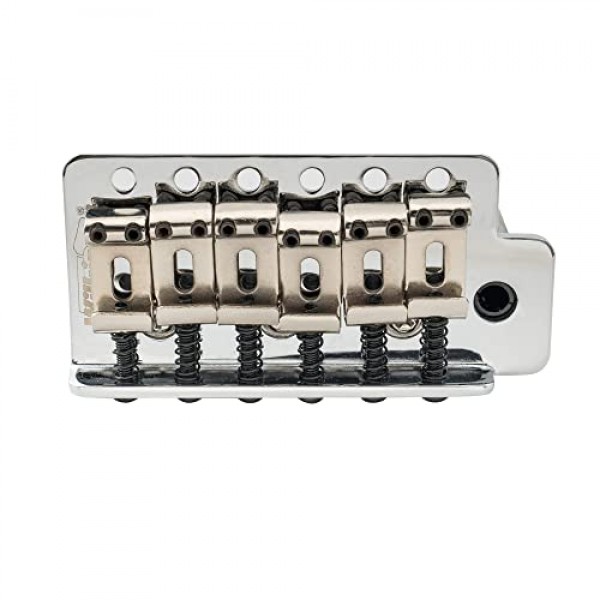 Wilkinson WOV01 52.5mm(2-1/16인치) 빈티지 ST 기타 트레몰로 브릿지 펜더 스퀴어/멕시코 스트랫 스트라토캐스터 일렉트릭 기타 교체, 크롬용 36mm 스틸 블록이 있는 6스크류 어