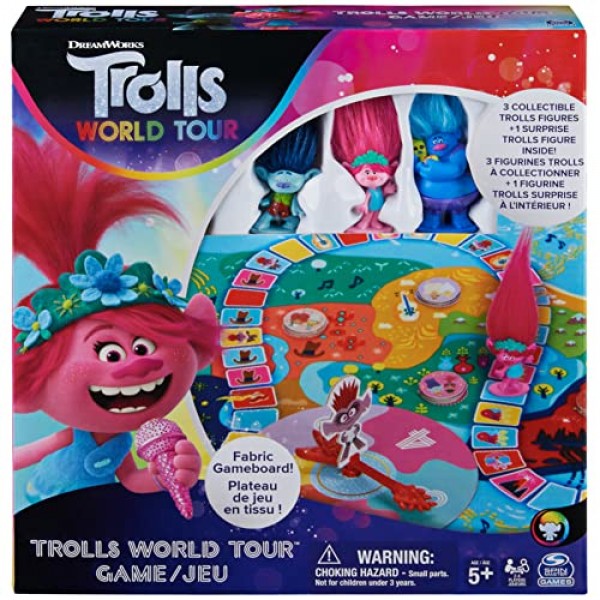 Spin Master Games Trolls World Tour 가족 및 5세 이상의 어린이를 위한 협동 전략 보드 게임