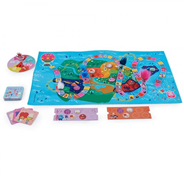 Spin Master Games Trolls World Tour 가족 및 5세 이상의 어린이를 위한 협동 전략 보드 게임