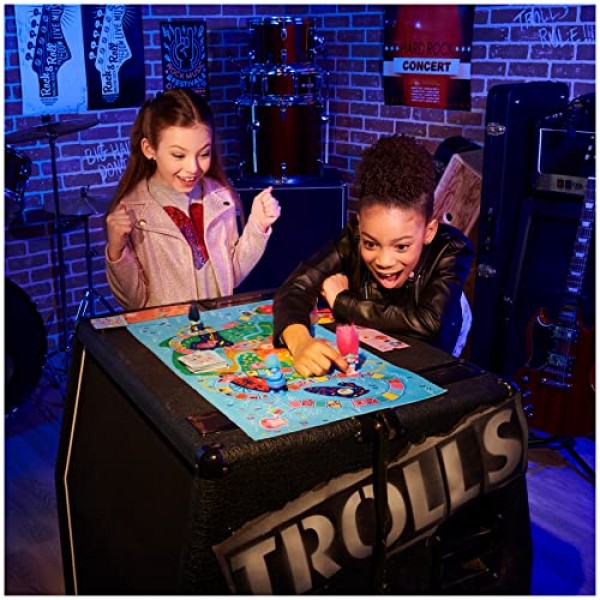 Spin Master Games Trolls World Tour 가족 및 5세 이상의 어린이를 위한 협동 전략 보드 게임