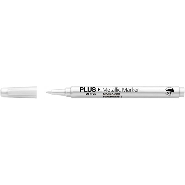 Plus Office White Marker - 흰색 유성 마커, 12개