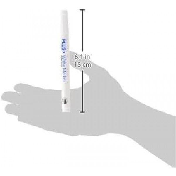 Plus Office White Marker - 흰색 유성 마커, 12개