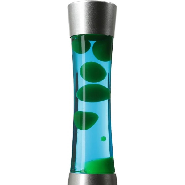 Light Experiences 라바 램프 산드로 블루 그린 39.5cm 높이 케이블 스위치 포함 조명 포함 라바 램프 무드등