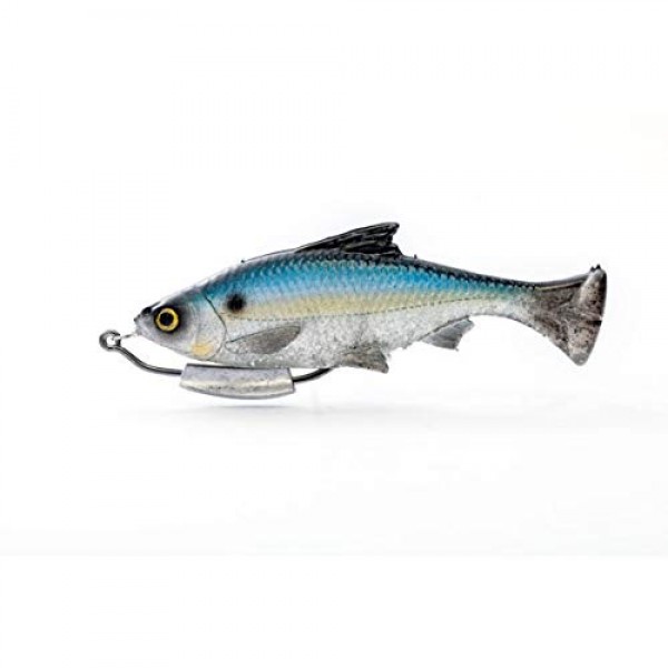 Savage Gear Pulse Tail Shiner 루즈바디 낚시 미끼, 1 1/4온스, 쉐드, 사실적인 윤곽 및 움직임, 내구성 있는 구조, 튼튼한 무게의 낚시 후크 포함, 100% 걸림 방지 디자인