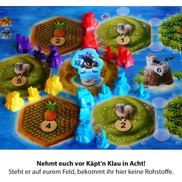 Kosmos 697495 Catan Junior, 6세 이상 어린이를 위한 전략 게임, 고전 Catan의 어린이 게임 변형 - The Game, 보드 게임, 응접실 게임, 2-4인용