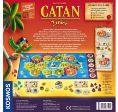 Kosmos 697495 Catan Junior, 6세 이상 어린이를 위한 전략 게임, 고전 Catan의 어린이 게임 변형 - The Game, 보드 게임, 응접실 게임, 2-4인용