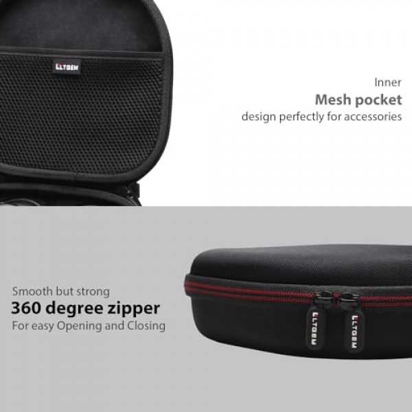 Anker Soundcore Life Q20 / Q30 / Q35 하이브리드 능동형 소음 차단 헤드폰용 LTGEM 하드 케이스-보호용 휴대용 보관 가방(검은색)