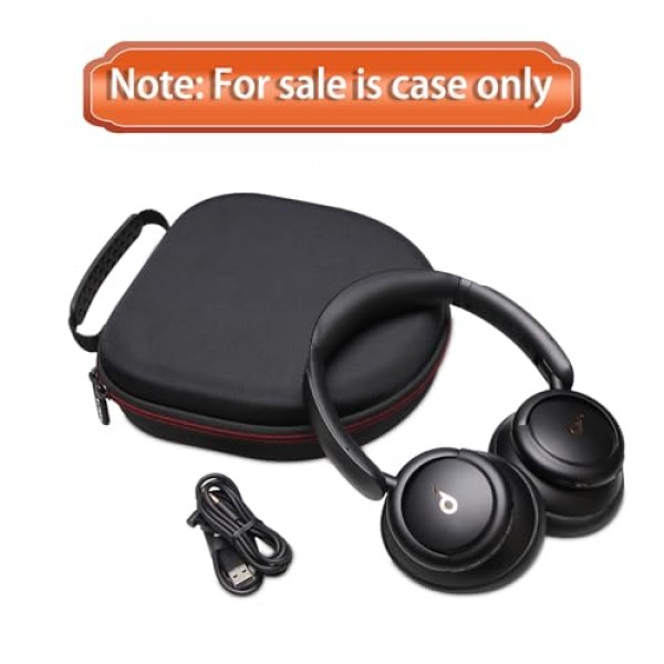 Anker Soundcore Life Q20 / Q30 / Q35 하이브리드 능동형 소음 차단 헤드폰용 LTGEM 하드 케이스-보호용 휴대용 보관 가방(검은색)