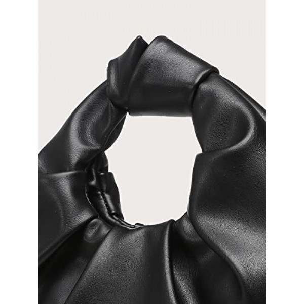 Verdusa 여성용 주름 장식 PU 가죽 호보 핸드백 클러치 지갑