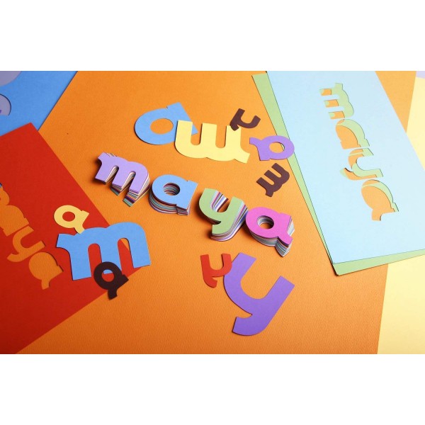 Clairefontaine 975598C Maya 공예품 상자 28개 팩, 185g, DIN A2, 42 x 59.4cm, 1팩, 14가지 밝은 색상