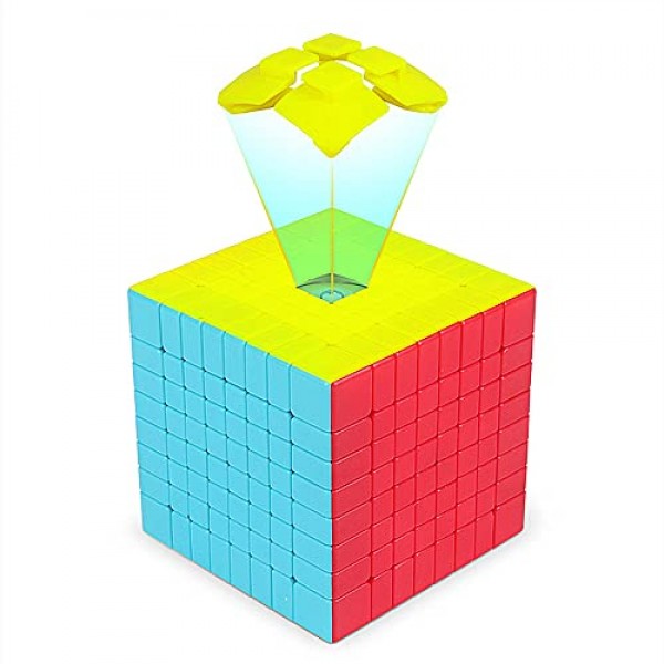 LiangCuber 8x8 스피드 큐브 스티커리스 70MM QY 8x8x8 퍼즐 큐브 매직(2021 버전)