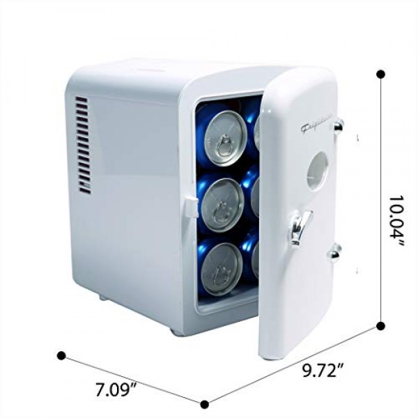 Frigidaire EFMIS129-WHITE 6캔 음료수 쿨러, 흰색, 4리터