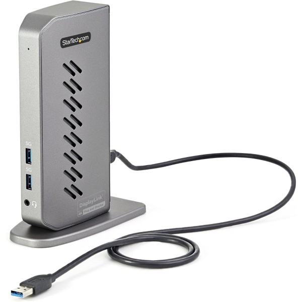 StarTech.com USB-C USB-A Dock - USB-C 또는 USB-A 노트북용 하이브리드 범용 USB 3.0 도킹 스테이션 - 듀얼 모니터 4K 60Hz HDMI/DisplayPort - 6x USB-A, GbE - USB 3.1 Gen 1 - Windows/Mac (DK30A2DHUUE)
