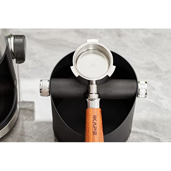 IKAPE 커피 제품, 51mm Delonghi EC0680, EC0685, SMEG 및 EUPA 커피 머신과 호환되는 51mm 바닥 없는 네이키드 포터필터(14g 용량 필터 바구니 포함)