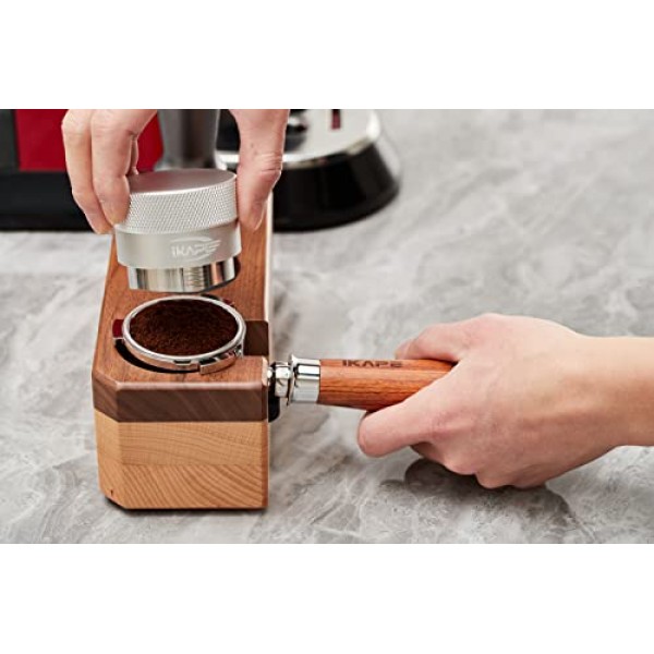 IKAPE 커피 제품, 51mm Delonghi EC0680, EC0685, SMEG 및 EUPA 커피 머신과 호환되는 51mm 바닥 없는 네이키드 포터필터(14g 용량 필터 바구니 포함)