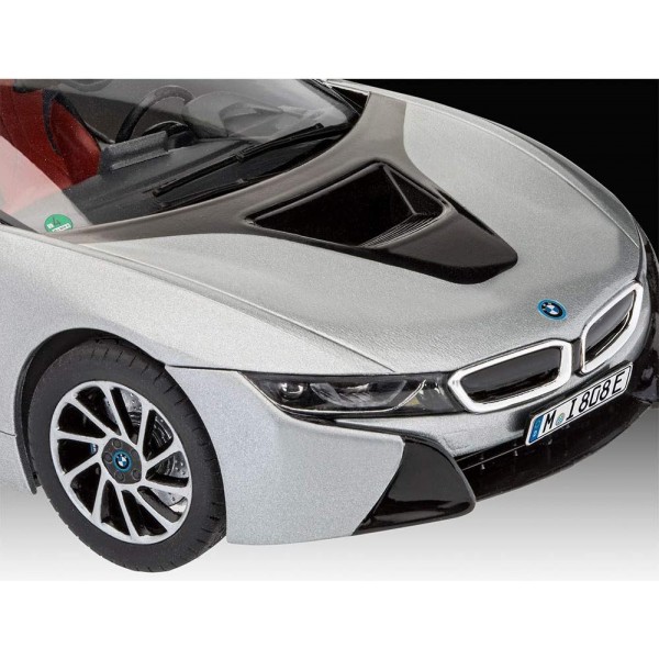 B-M-W I8 쿠페 실버 화이트 2013-2020 07670 키트 1/24 원하는 번호판이 없는 Revell 모델 자동차