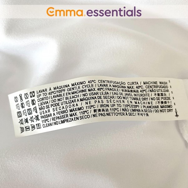 EMMA Essentials 이불 커버 - 이불 커버 240x220cm 및 베갯잇 80x80cm 2개 세트, 극세사, 흰색, 매우 부드럽고 통기성 및 세탁 가능 - 30일 시험 수면 및 Made in Europe 240x220 + 2*80x80 흰