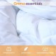 EMMA Essentials 이불 커버 - 이불 커버 240x220cm 및 베갯잇 80x80cm 2개 세트, 극세사, 흰색, 매우 부드럽고 통기성 및 세탁 가능 - 30일 시험 수면 및 Made in Europe 240x220 + 2*80x80 흰