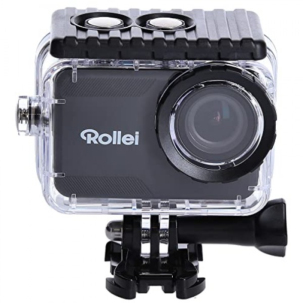 Rollei Actioncam 11S Plus 방수 액션캠 & 21643 Actioncam 액세서리 세트 스포츠 XL - 가방, 미니 삼각대, 셀카봉, GoPro 액션캠을 포함한 49피스 액세서리 세트