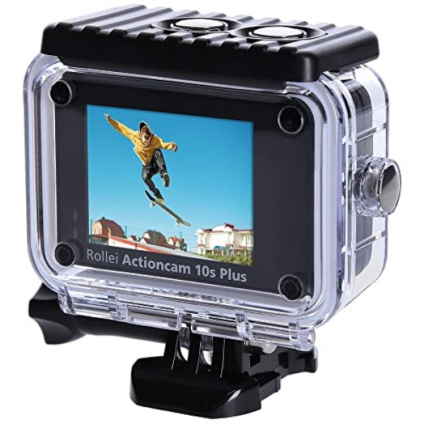 Rollei Actioncam 11S Plus 방수 액션캠 & 21643 Actioncam 액세서리 세트 스포츠 XL - 가방, 미니 삼각대, 셀카봉, GoPro 액션캠을 포함한 49피스 액세서리 세트
