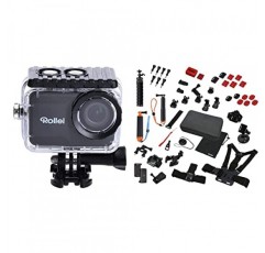 Rollei Actioncam 11S Plus 방수 액션캠 & 21643 Actioncam 액세서리 세트 스포츠 XL - 가방, 미니 삼각대, 셀카봉, GoPro 액션캠을 포함한 49피스 액세서리 세트