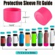 5 Pcs 보호 실리콘 부팅 Anti-Slip 하단 슬리브 커버 12oz-24oz 물병 액세서리에 대 한 스포츠 물병에 대 한 실리콘 플렉스 부팅