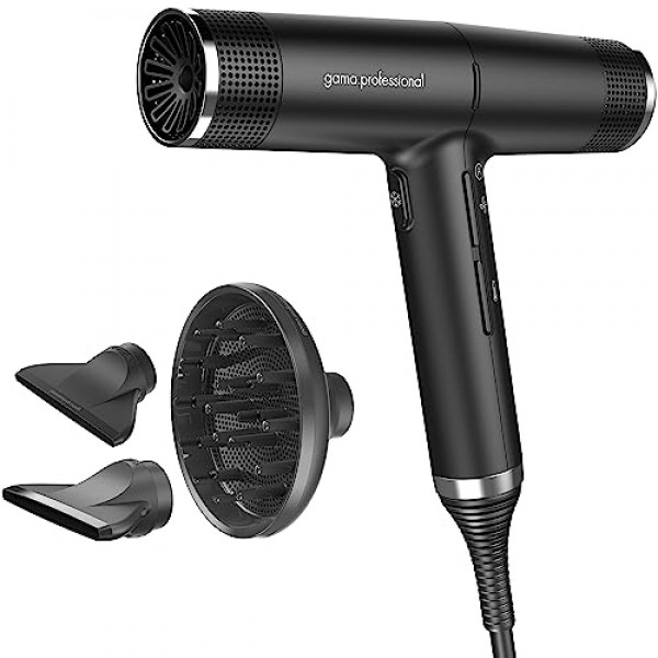 Gama Italy Professional 전문 헤어 드라이어 iQ Perfetto - 이온 기술 - 건강하고 빛나는 모발을 위해, 30% 더 빠르고, 매우 조용하며, 단 294g
