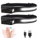전조등 손전등, 2팩 충전식 LED 전조등 1200Lumens 2 COB 230°Wide Beam Headlight with Motion Sensor 밝은 5가지 모드 야외 달리기, 캠핑 하이킹용 경량 방수 헤드 램프 Black+black