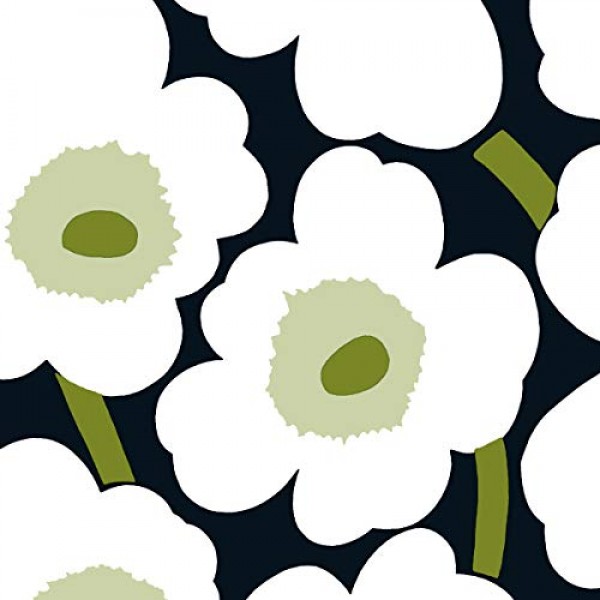 이상적인 홈 레인지 Marimekko Unikko 3겹 음료 칵테일 종이 냅킨 번들, Unikko Black 20개 및 Unikko Red 20개