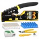 Cat5e Cat6 모듈러 플러그용 이더넷 크림퍼를 통한 RJ45 압착 도구 통과, 올인원 Cat6 압착 도구