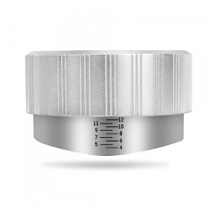 IKAPE 58MM 커피 디스트리뷰터, 스케일이 있는 조절 가능한 깊이 에스프레소 디스트리뷰터, 모든 58.35MM 에스프레소 포터필터에 적합, 58.35MM Rancilio 하단 포터필터(실버)와