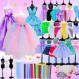 600개 이상의 소녀용 패션 디자이너 키트, 마네킹 4개가 포함된 바느질 키트, 어린이를 위한 DIY 예술 및 공예 활동, 6세 7 8 9 10 11 12세 이상 선물용 소녀 장난감