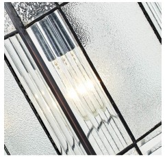Happy Homewares 현대적인 투명 유리 Tiffany Easy Fit Pendant Light Shade with Square and Rectangular Panels by Happy Homewares