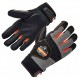 Ergodyne ProFlex 9002 진동 방지 작업 장갑, ANSI/ISO 인증, 풀 핑거, 미디엄, 블랙