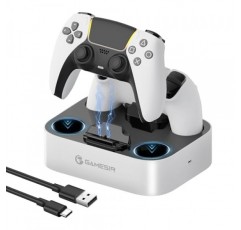 GameSir PS5 컨트롤러 충전기 스테이션, LED 표시기가 있는 듀얼 플레이스테이션 5 컨트롤러용 듀얼센스 충전 스테이션 도크, PS5 컨트롤러용 교체용 고속 충전 스탠드