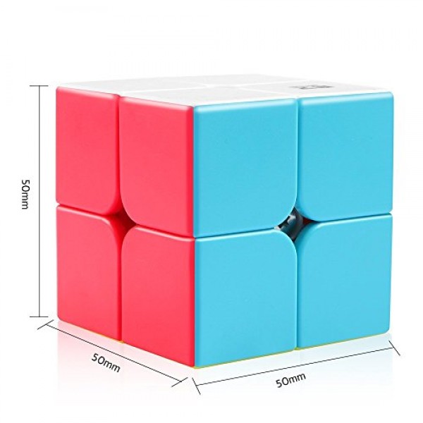 D-FantiX QY 장난감 Qidi S2 2x2 스피드 큐브 어린이를 위한 스티커 없는 퍼즐 큐브