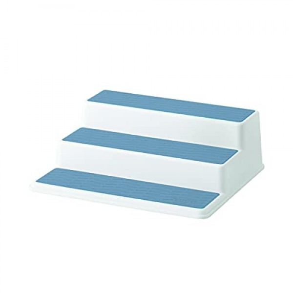 Copco Basics 3단 스파이스 식료품 저장실 주방 캐비닛 정리함, 10인치, 빛바랜 데님