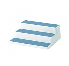 Copco Basics 3단 스파이스 식료품 저장실 주방 캐비닛 정리함, 10인치, 빛바랜 데님