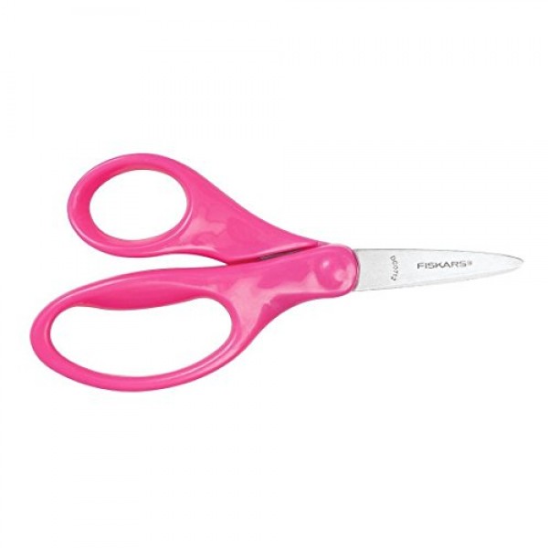 Fiskars 핑크 5개 끝이 있는 어린이 가위