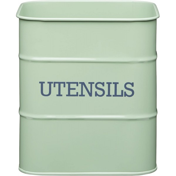 KitchenCraft Living Nostalgia, 주방 용품 홀더, 금속, 15 x 16cm, English Sage Green English Sage 싱글