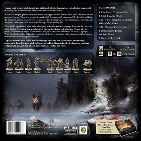Awaken Realms Tainted Grail 추가 목표 Age of Legends 및 Last Knight 보드 게임 캠페인 확장 | 성인을 위한 판타지 전략 게임 | 14세 이상 | 1-4명의 플레이어 | 평균 플레이 시간 2~3시
