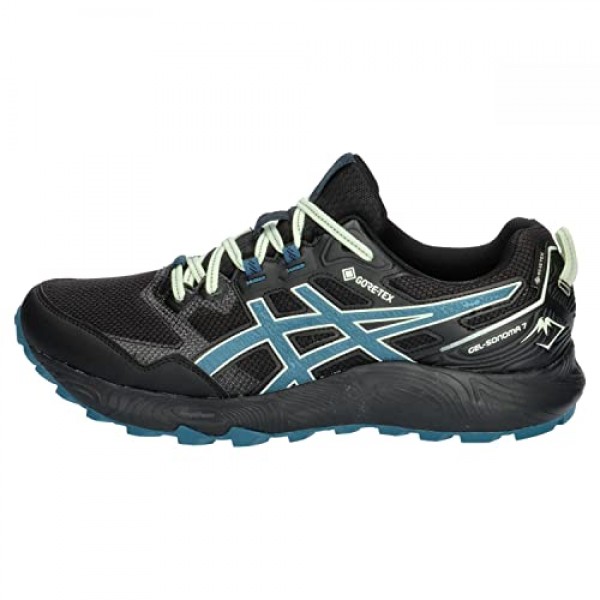 [아식스] ASICS 러닝 슈즈 게르소노마 7 GTX 블랙 블루 1011B593.001 스니커트레일런 방수 쿠션 오프로드 (블랙×블루/25.5/Men's)