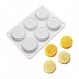 6 꽃 실리콘 케이크 금형 Handmake DIY 빵 금형 실리콘 금형 케이크 Mooncake 금형 케이크 도구 (Mooncake O_8.52 X5.8 X0.84 인치)