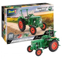 Revell easy-click 07821 Deutz D30, 트랙터 모델, 1:24/13.1 cm easy-click 시스템이 있는 초보자용 모델 키트, 컬러, 1/24