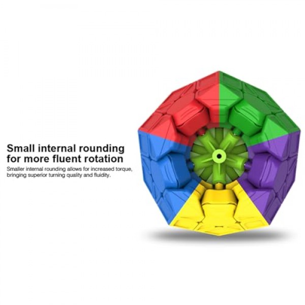 QYTOYS 장난감 Megaminx 스피드 큐브 퍼즐 장난감, 3x3x3 오각형 스피드 큐브 정십이면체 매직 큐브 퍼즐 장난감, 두뇌 티저 퍼즐 Qiyi-QiHeng ABS 정사각형 퍼즐 큐브 다채로운 