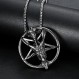 JewelryWe 보석 남자 목걸이 스테인레스 스틸 스타 오각형 펜던트 남성용 22 인치 체인 선물