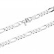 LeCalla Links 스털링 실버 이탈리안 쥬얼리 3.5 MM, 6.8 MM 피가로 체인 목걸이 여성용 및 남성용(16, 18, 20, 22, 24, 26인치) 22인치 박스