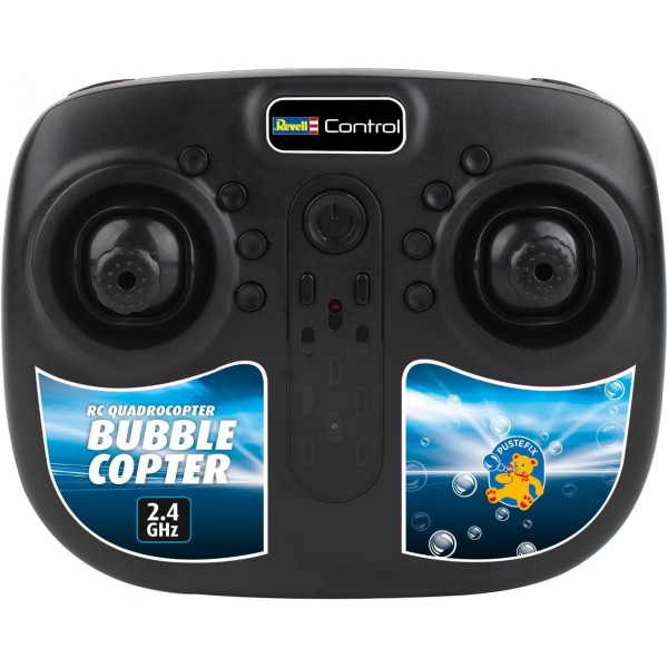 Revell Control I 비눗방울 기능이 있는 RC 쿼드로콥터 I Pustefix 디자인의 쿼드콥터 드론 I Pustefix의 클래식 버블 액체 I 버튼을 누르면 비눗방울 I 14년